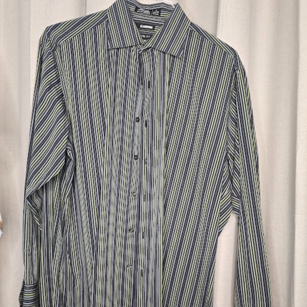 Claiborne Dress Shirt Men Size Extra Large 17 Button Up